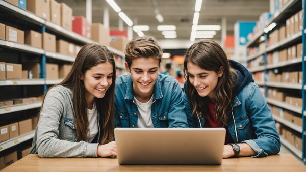 Faire son shopping en ligne pour adolescents